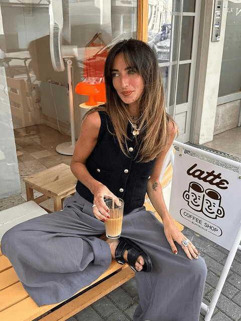 Dam Pullover Ärmlös Bomull 2