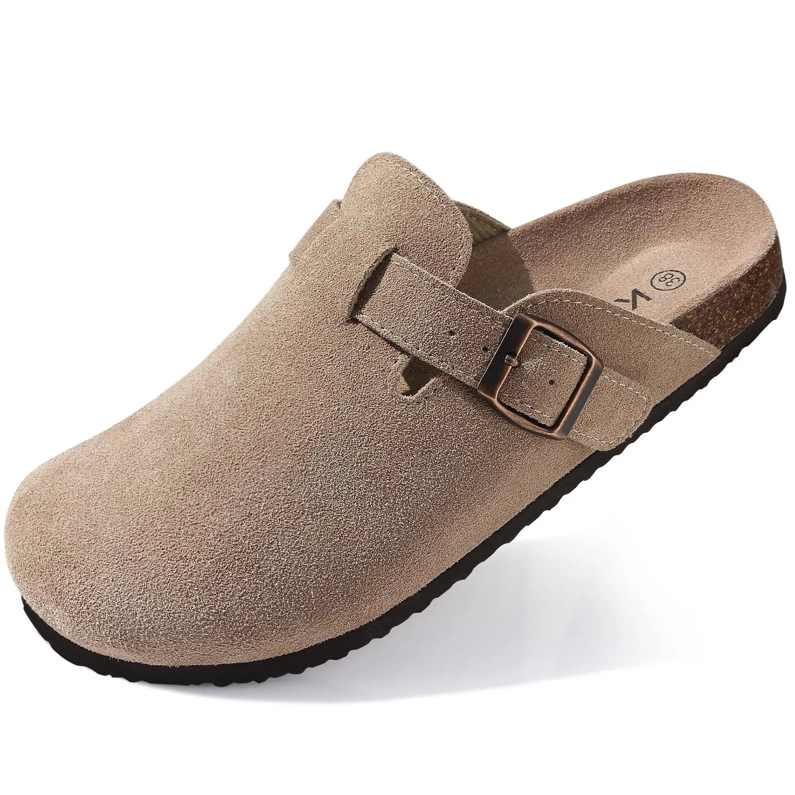 Dam Tofflor Suede Kork 4