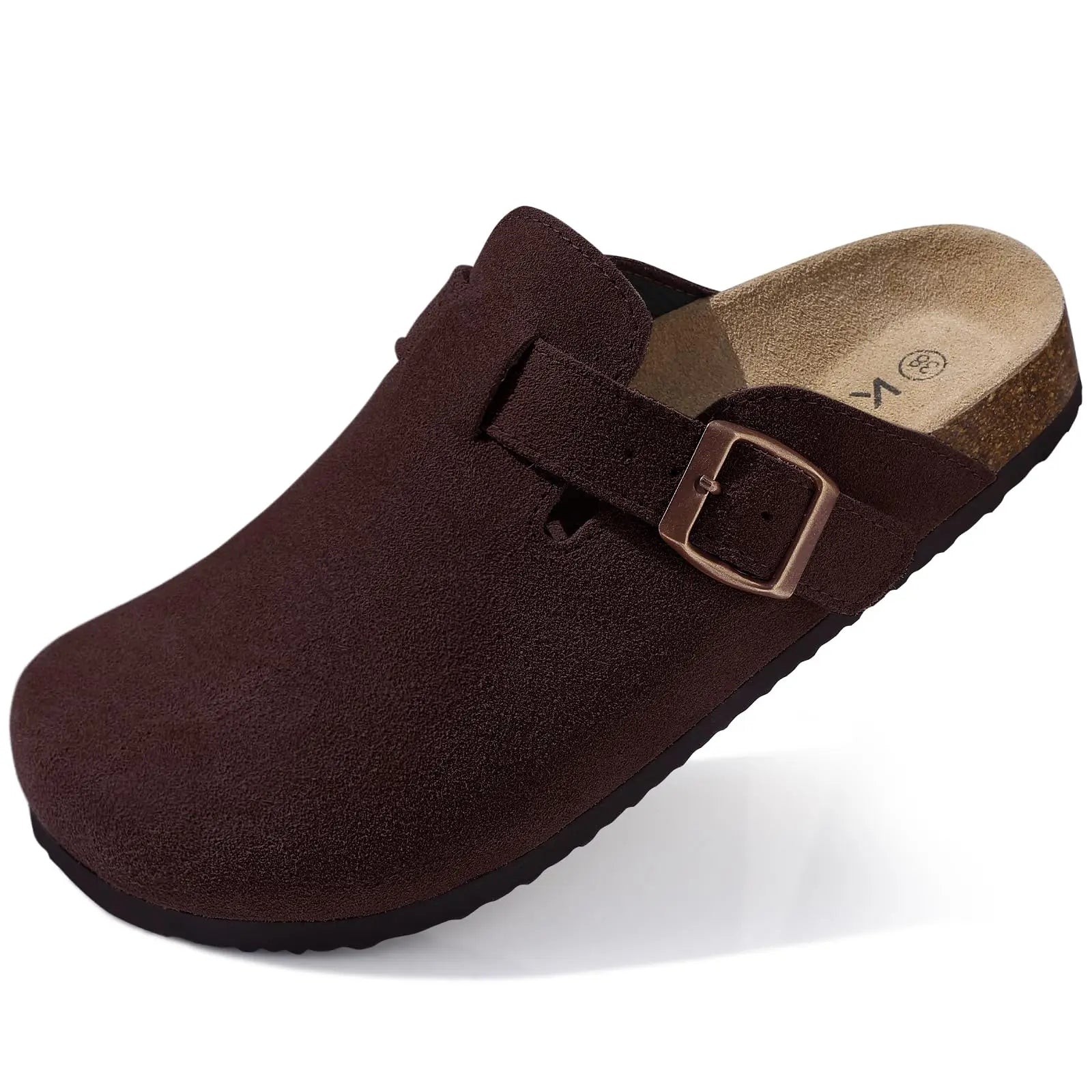 Dam Tofflor Suede Kork 7