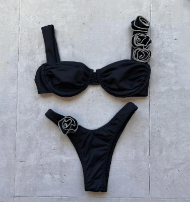 Svart Push-Up Baddräkt Dam Nylon Shaping 6