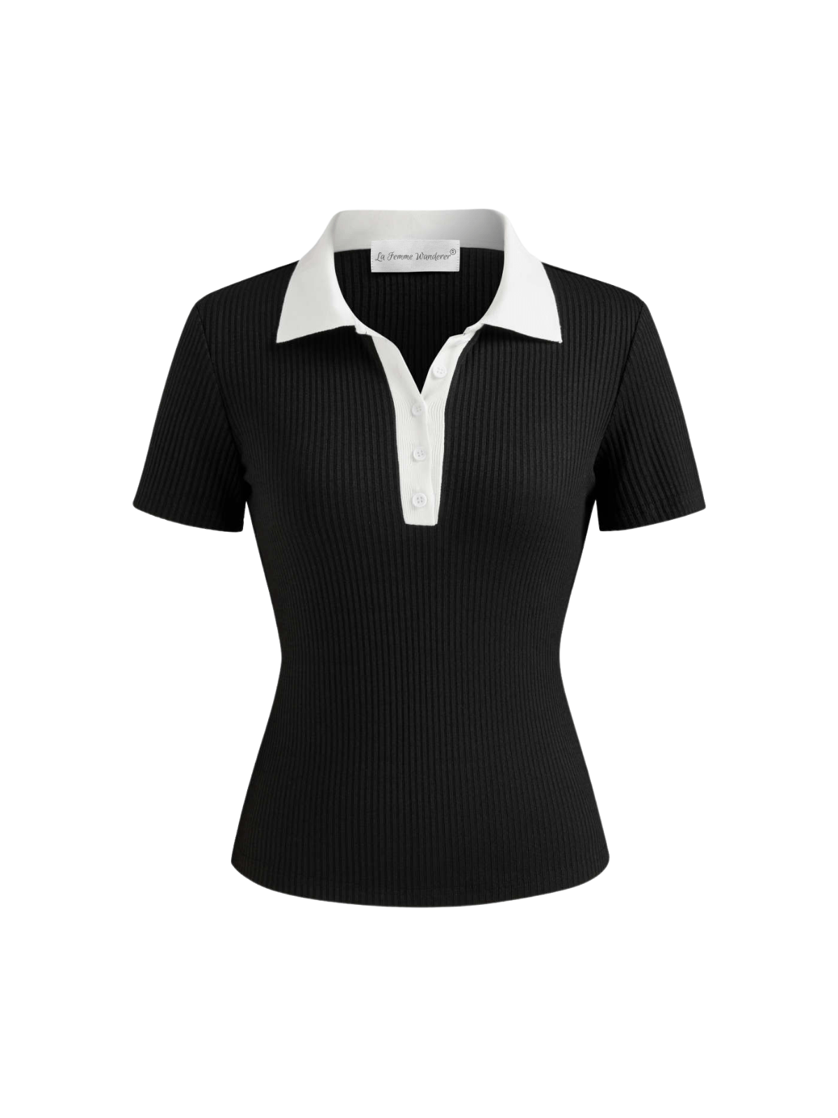 Dam Sweater 100% Bomull med Strukturerad Krage 4