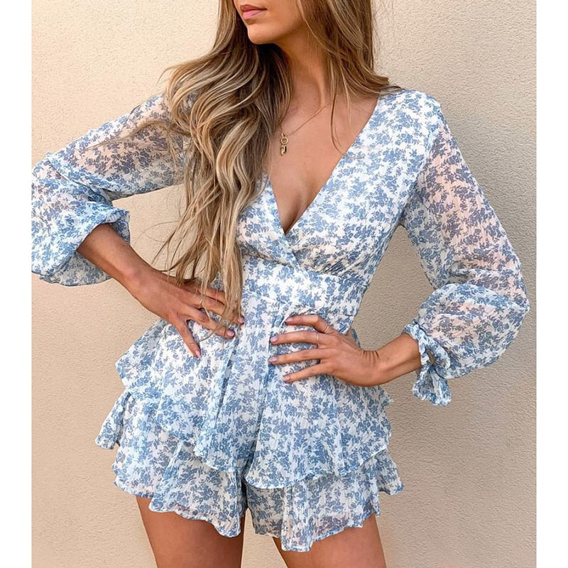 Dam Playsuit Polyester Blommönster 2