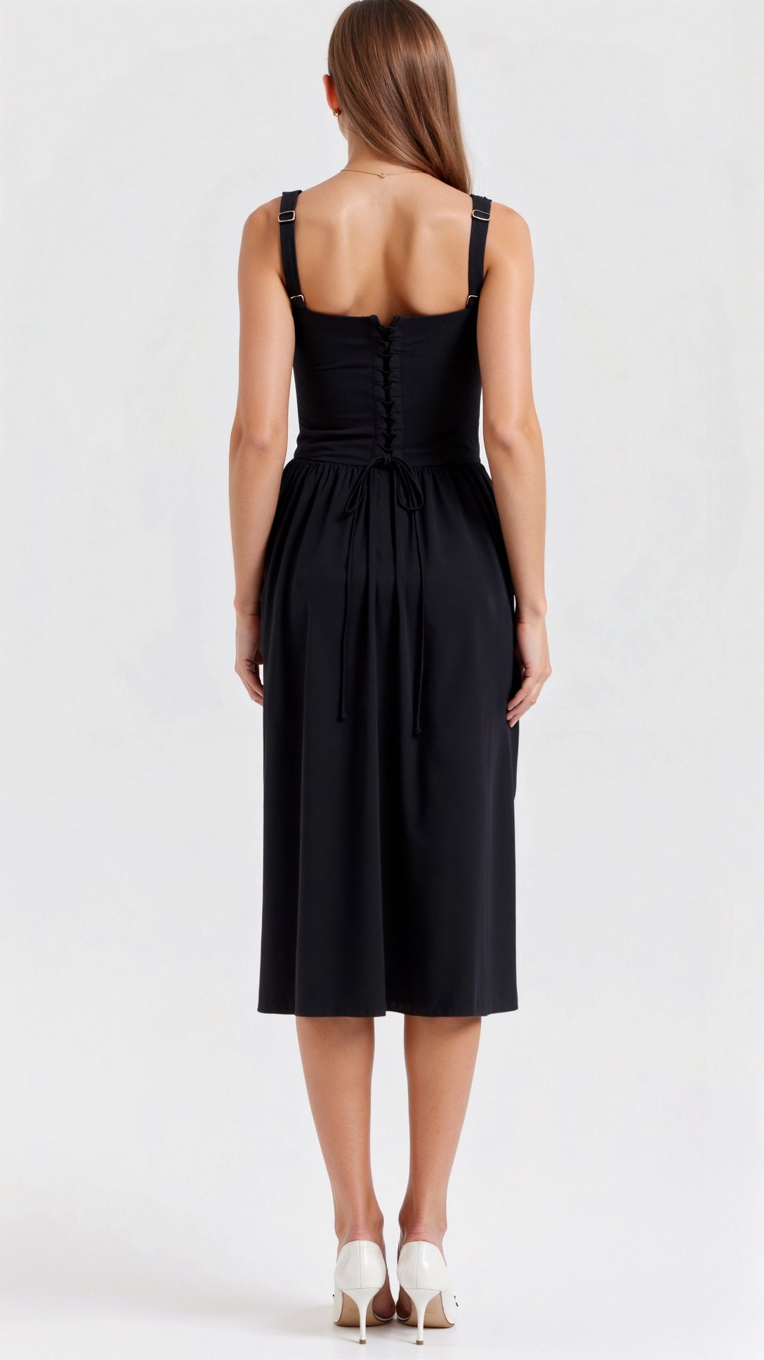 Kvinnors Midi Klänning Bomull Blommönster 4