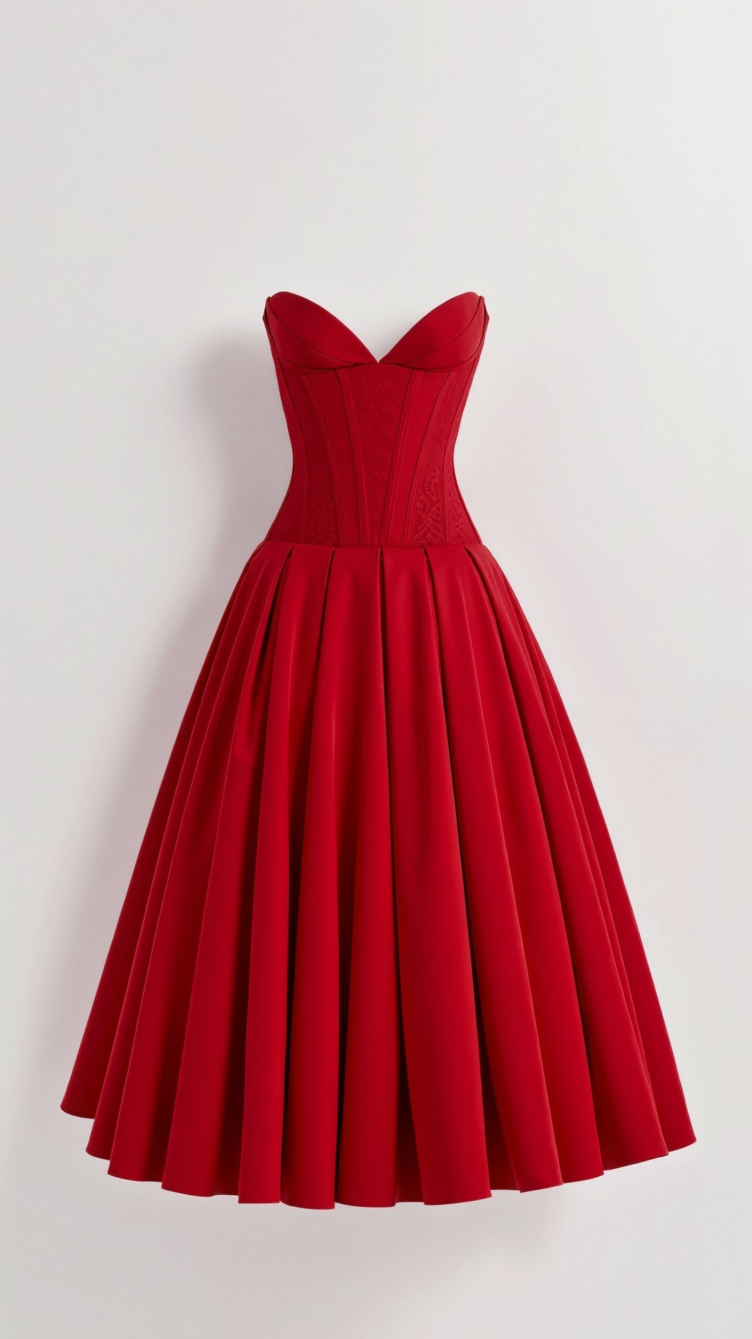 Kvinnors Midi Klänning Polyester Utan Axelband 2