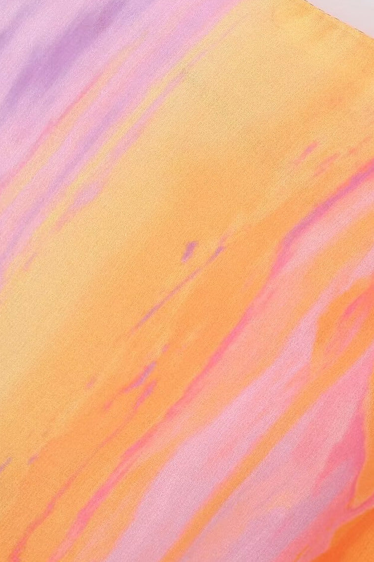 Kvinnors Mini Klänning Polyester Elastan Halterneck Ombré 3