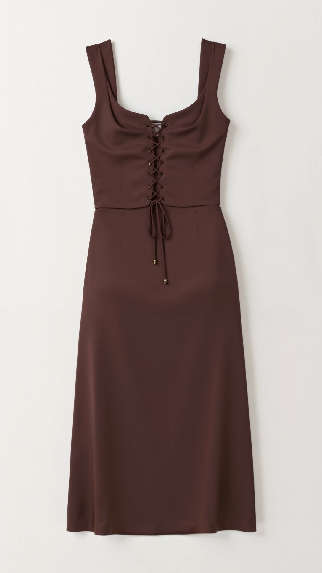 Maxiklänning Dam Satin med Drapering och Split för Sommar 2