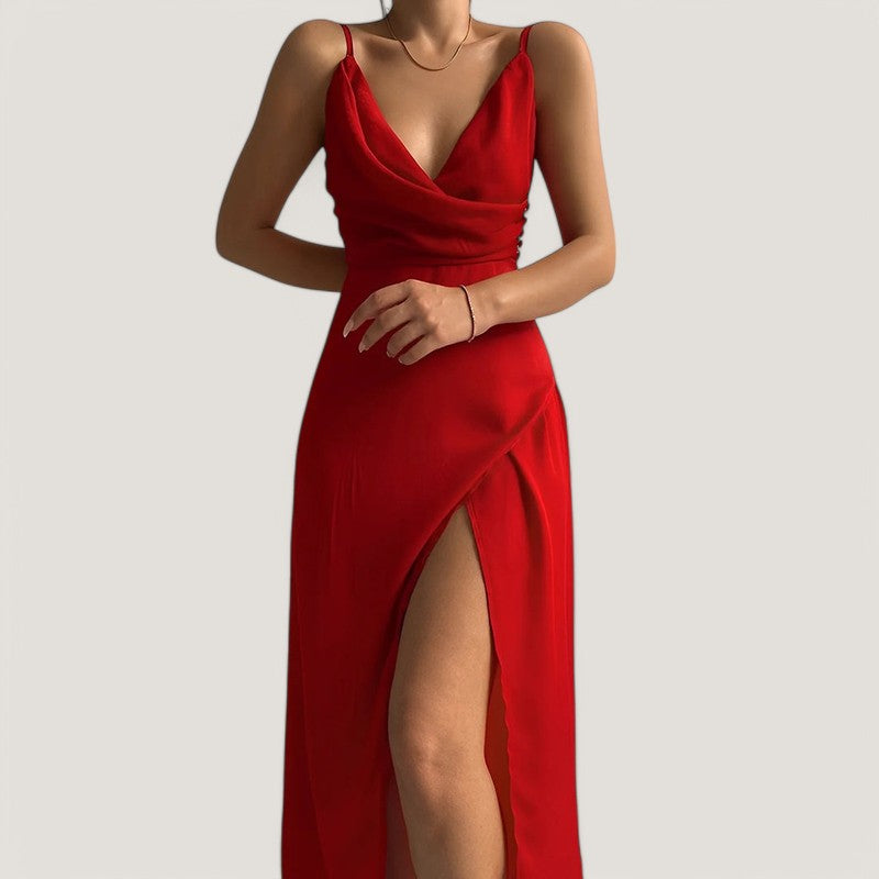Maxiklänning Dam Polyester Lång Klänning för Kvinnor Elegant Stil 3