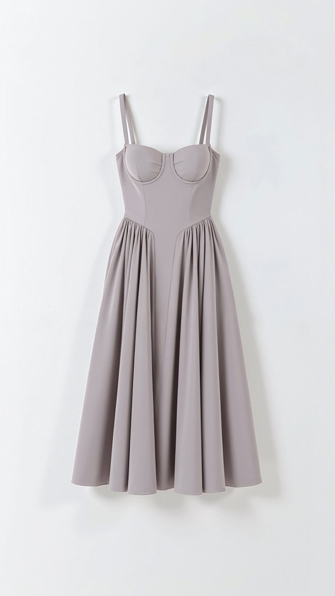 Svart Midiklänning Dam Polyester med Korsettstil för Bröllop 5