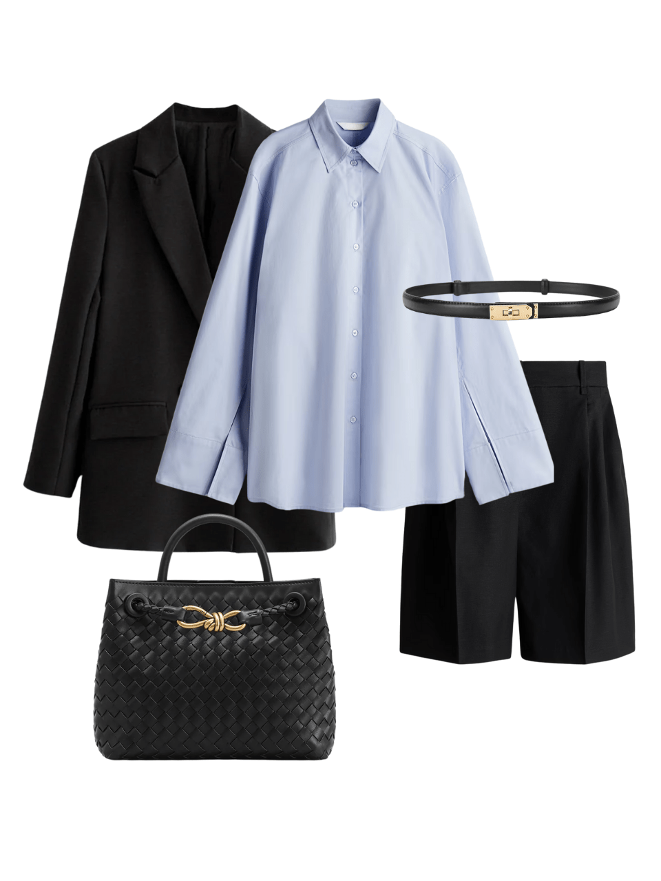 Dam Blazer och Shorts Set Polyester Elegant och Funktionell 1