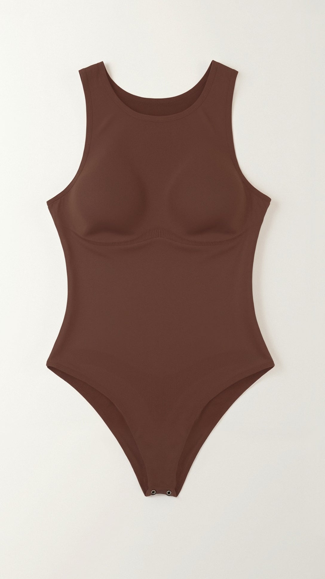Dam Bodysuit Stretchmaterial Thong Rund Hals 8