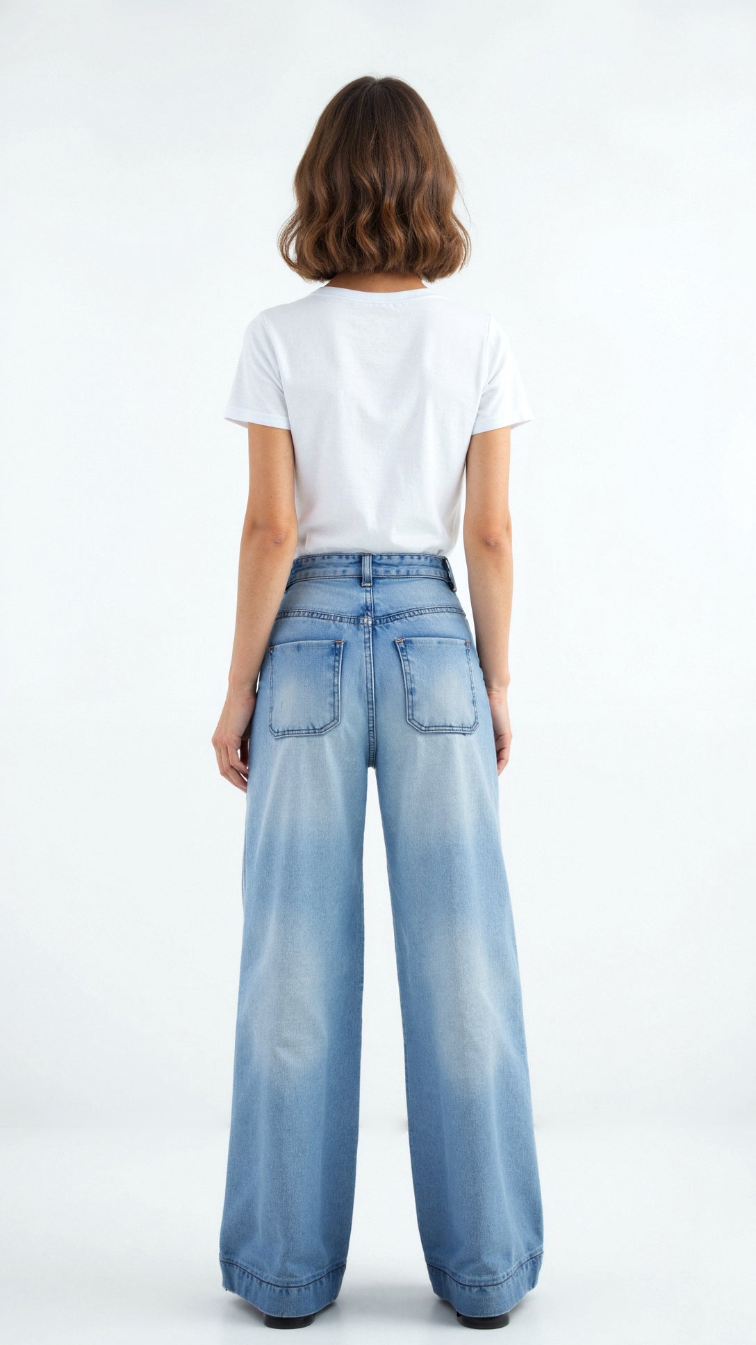 Dam Jeans Med Hög Midja Denim Vintage Femficksdesign Vida Ben 1