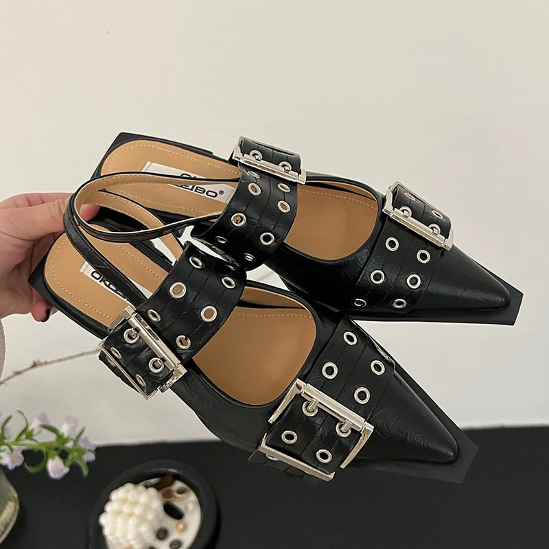 Kvinnors Sandaler Syntetisk Vävdesign Blockklack 2