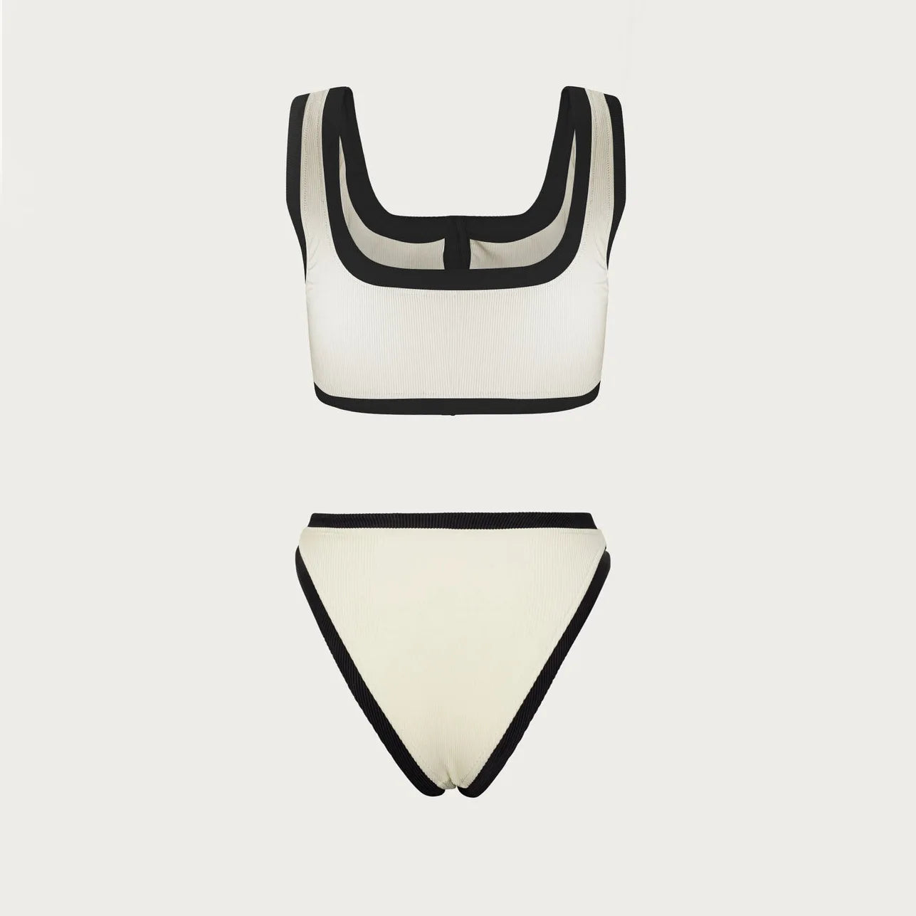 Damernas Högmidjade Bikini Set Nylon-Spandex 5