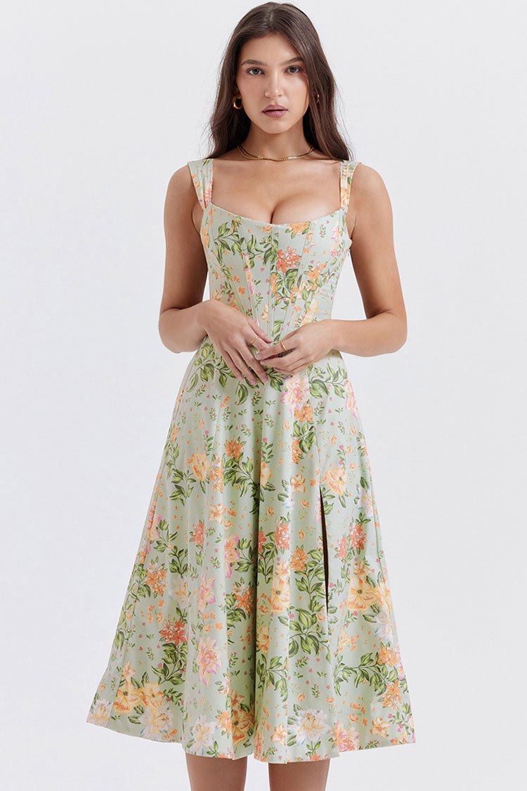 Kvinnors Mini Klänning Polyester Blommönster 1