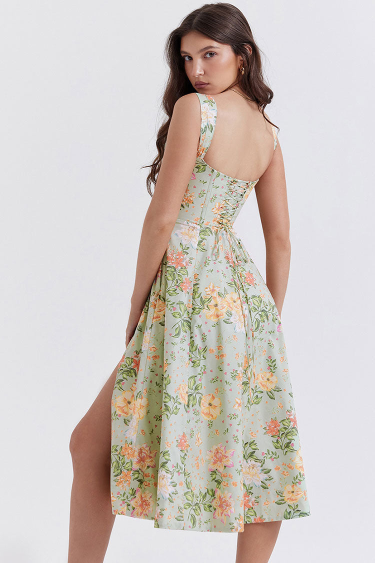 Kvinnors Mini Klänning Polyester Blommönster 4