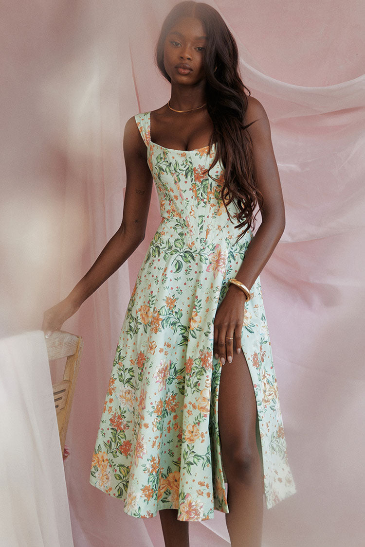 Kvinnors Mini Klänning Polyester Blommönster 5