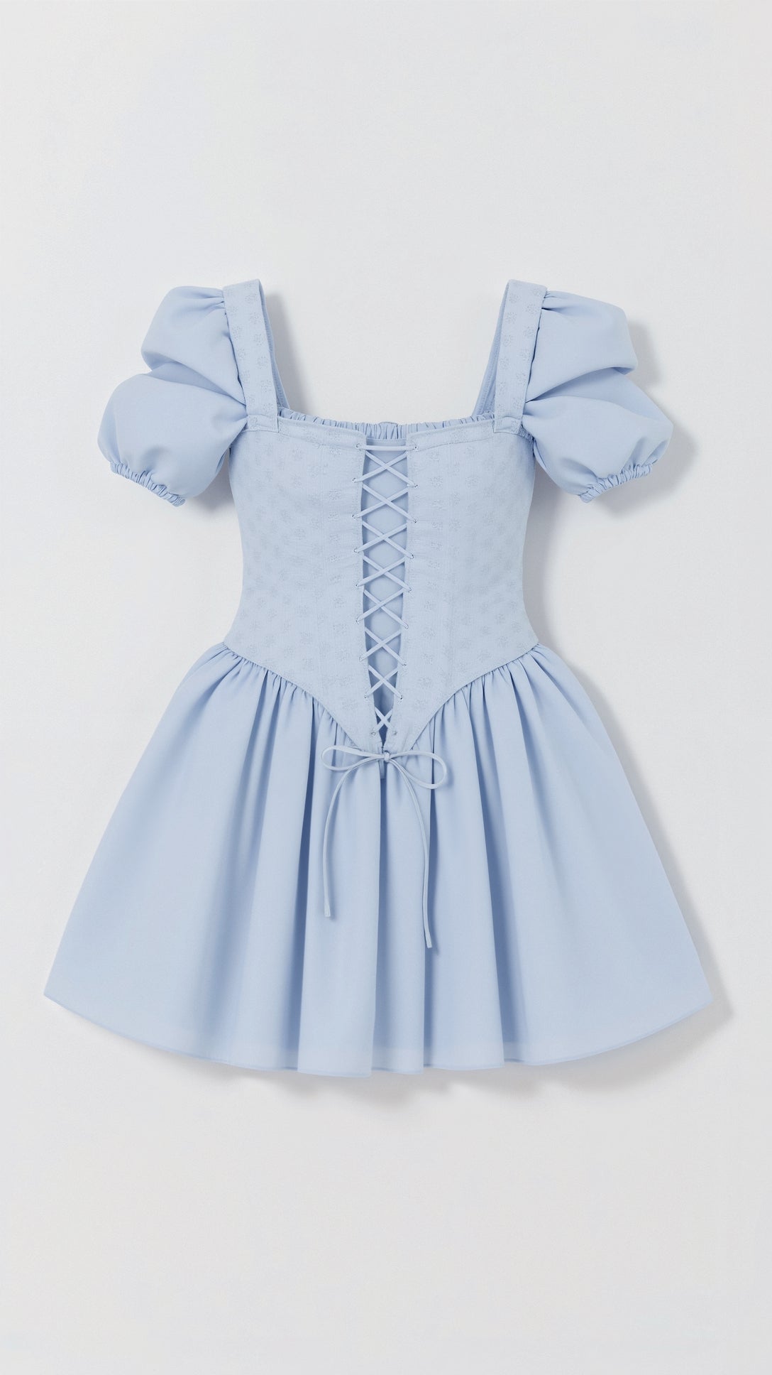 Kvinnors Mini Klänning Polyester och Spandex med Bustier Stil och Puffärmar 2