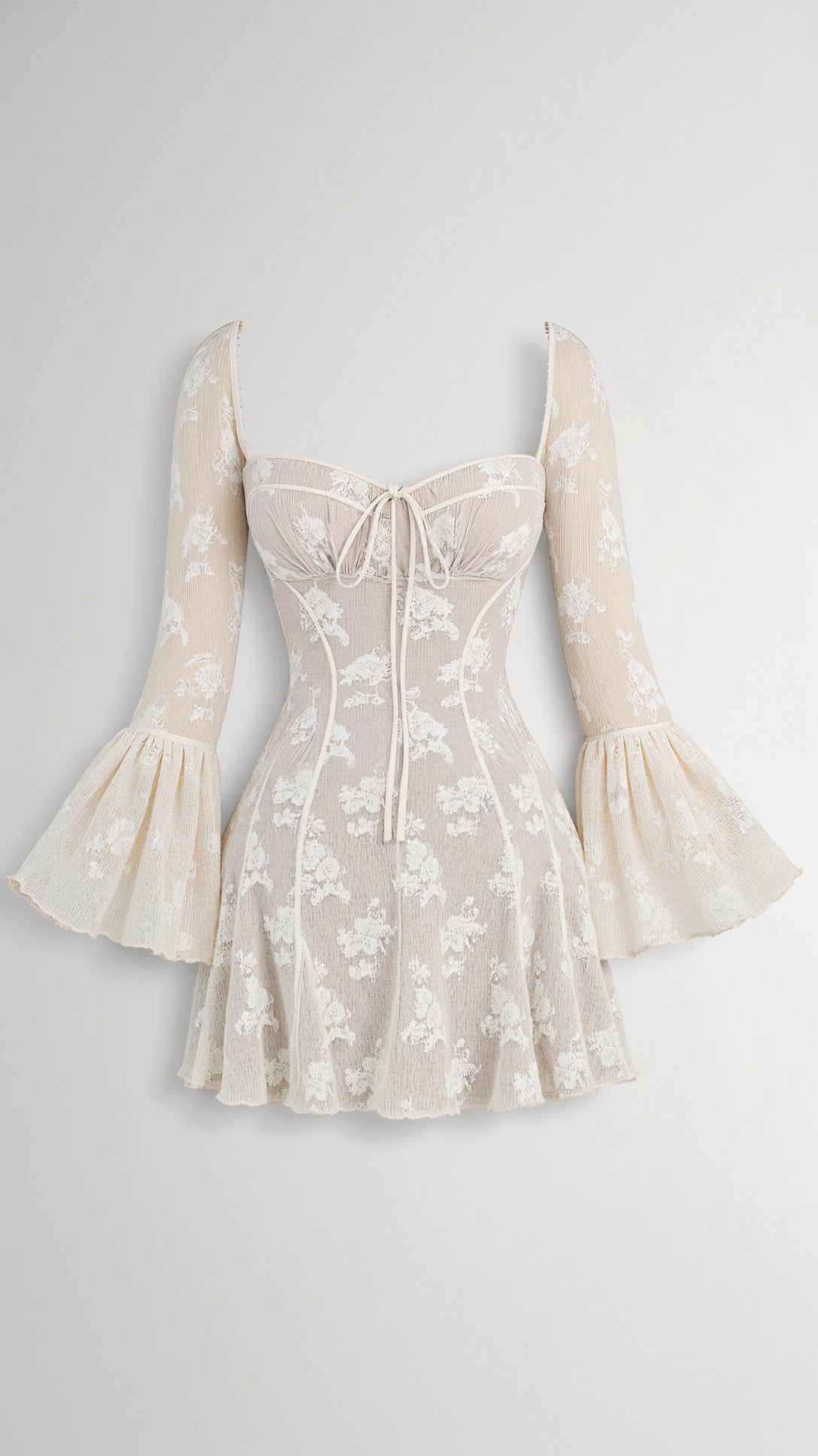 Kvinnors Mini Klänning Spets Polyester 8