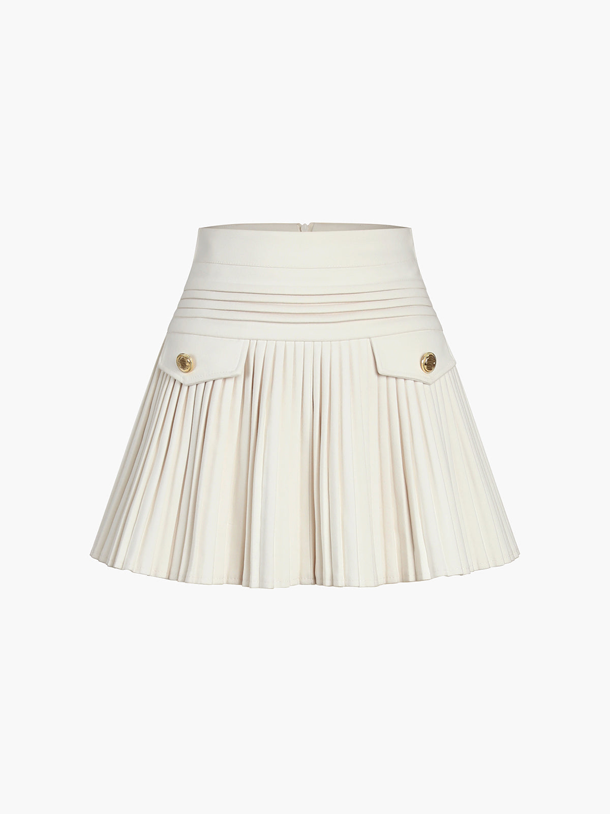 Kvinnors Mini Kjol Polyester Guld 7