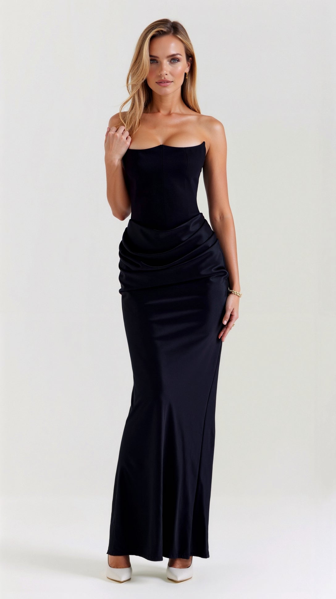 Maxiklänning Dam Bustier Stil Mermaid Silhuett Lång Klänning 0
