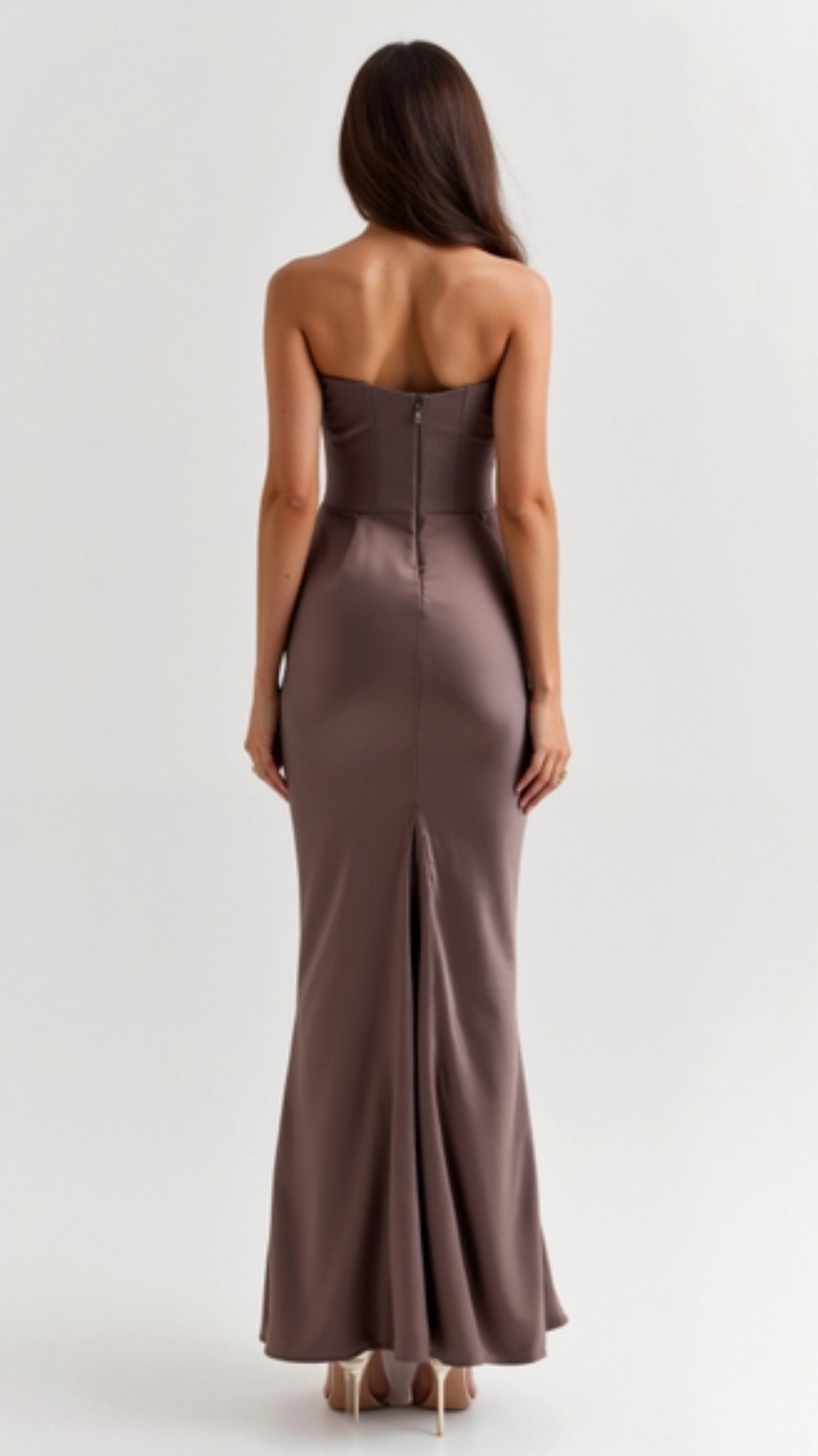 Maxiklänning Dam Bustier Stil Mermaid Silhuett Lång Klänning 4