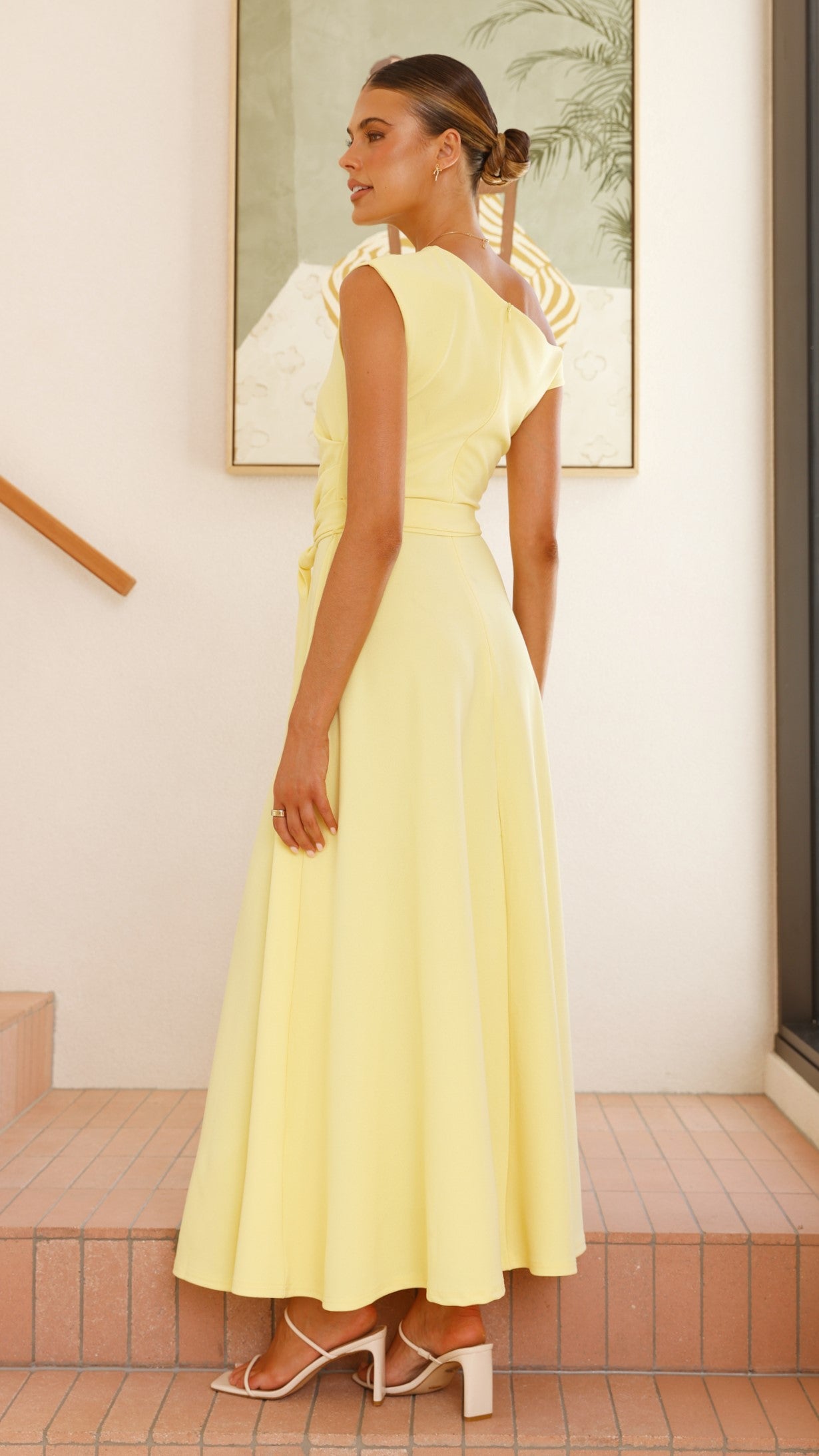 Maxiklänning Dam Polyester Off-Shoulder A-Linje Flödande Kjol Sommar 1