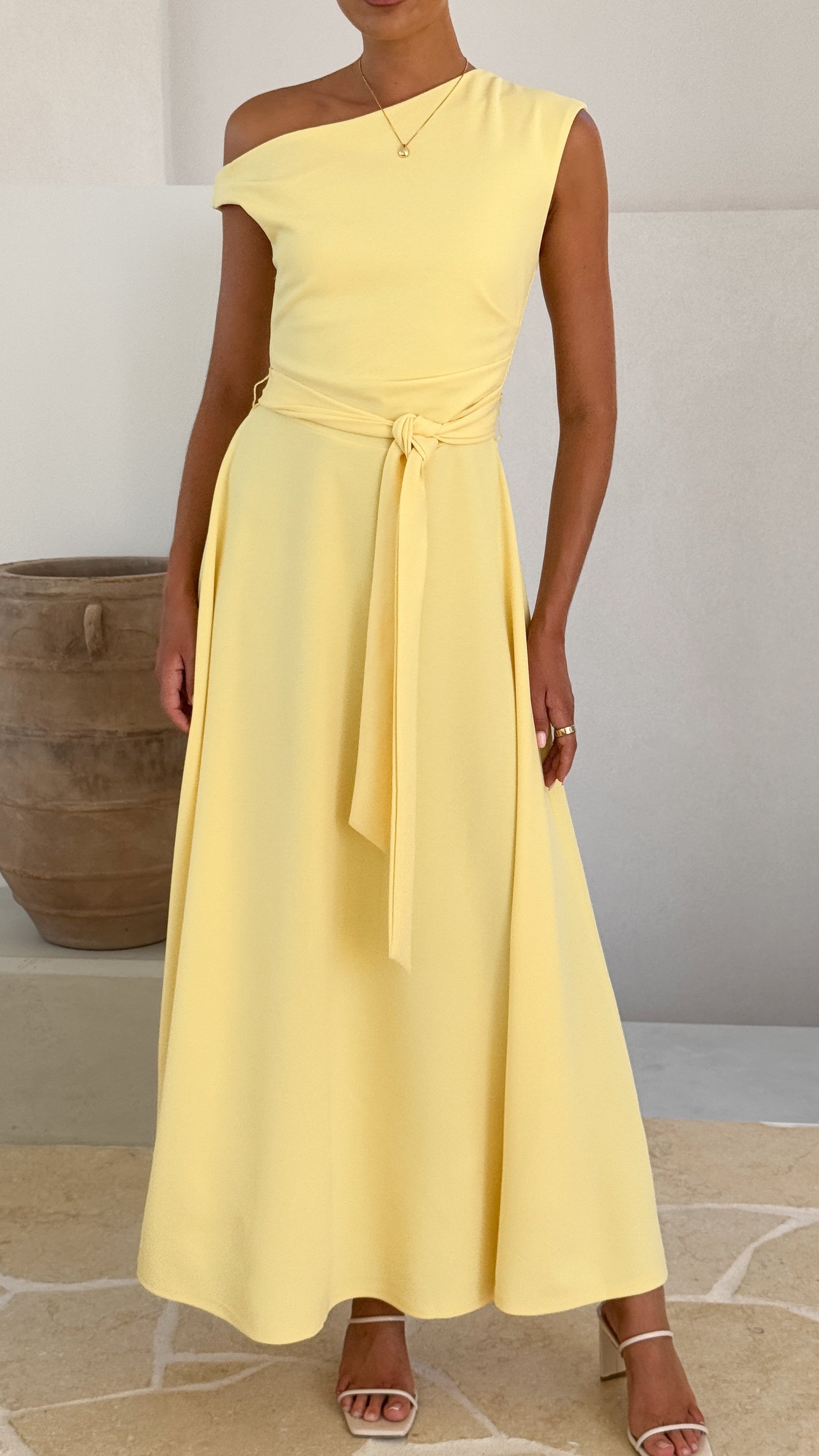 Maxiklänning Dam Polyester Off-Shoulder A-Linje Flödande Kjol Sommar 3