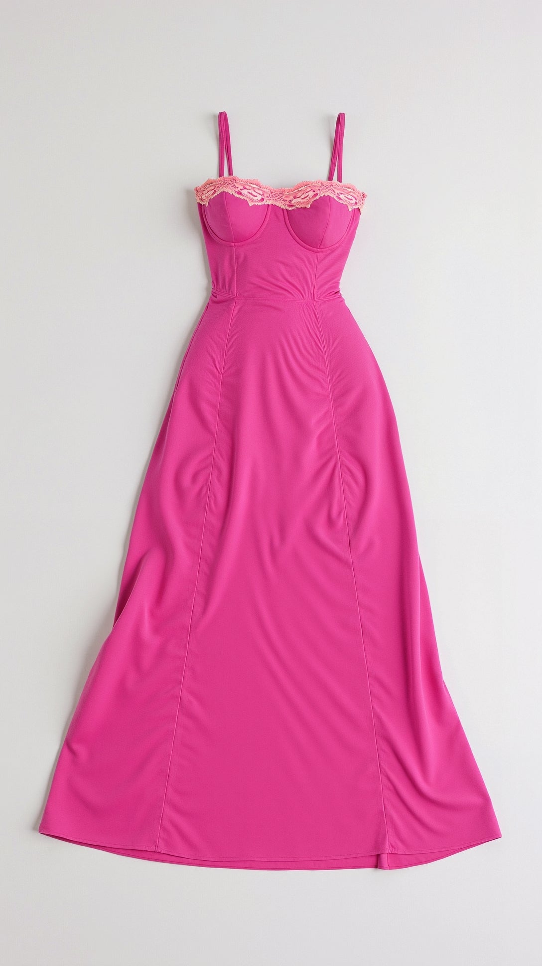 Maxiklänning Dam Polyester med Bustier Stil och Spetsdetalj för Sommarfester 5