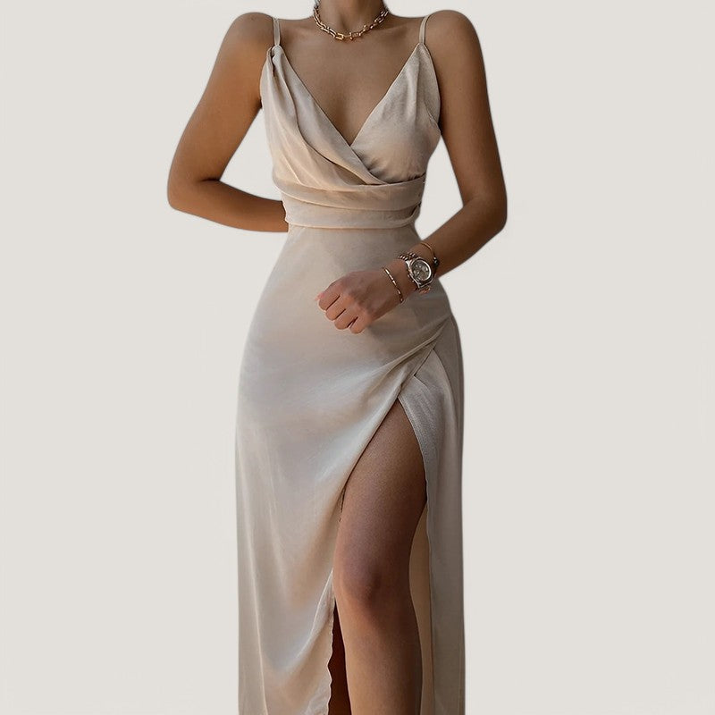 Maxiklänning Dam Polyester Lång Klänning för Kvinnor Elegant Stil 2
