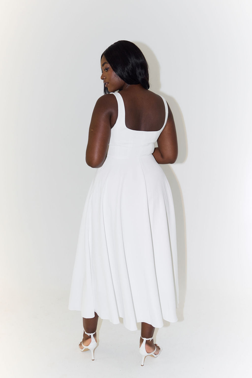 Kvinnors Midi Klänning Polyester Elegant Stil 6