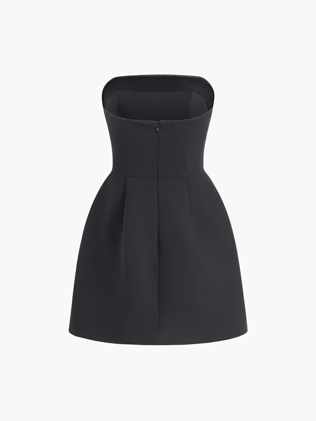 Svart Miniklänning med Bodycon Passform – Strapless Design i Medium-Vikt Tyg med Stretch 4