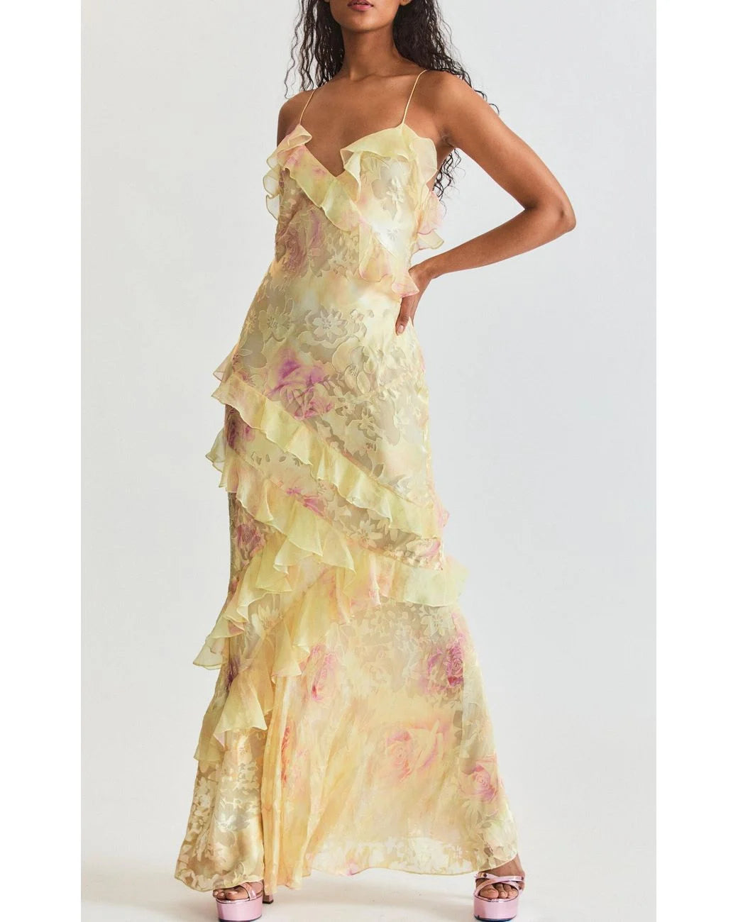 Kvinnors Maxi Kjol Polyester